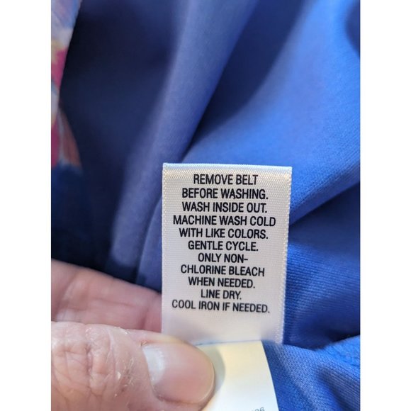 Candie's Women's Y2K High-Low Hem Dress Floral Print Blue Lace Panels sz M - Picture 10 of 11